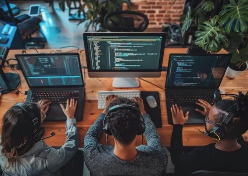 Laptop displaying a clean, high-converting landing page design